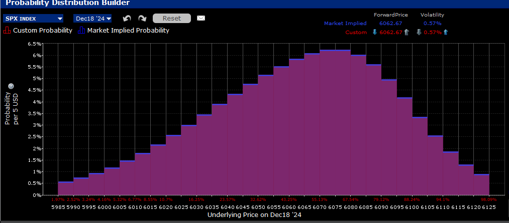 IBKR Probability Lab for SPX Options Expiring December 18, 2024